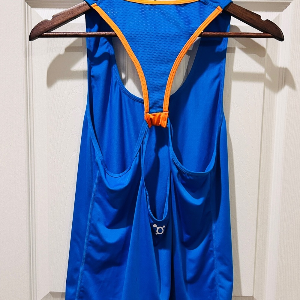 🔥 Orangetheory Racerback Performance Tank | Blue/Orange | Size S - Picture 4 of 7